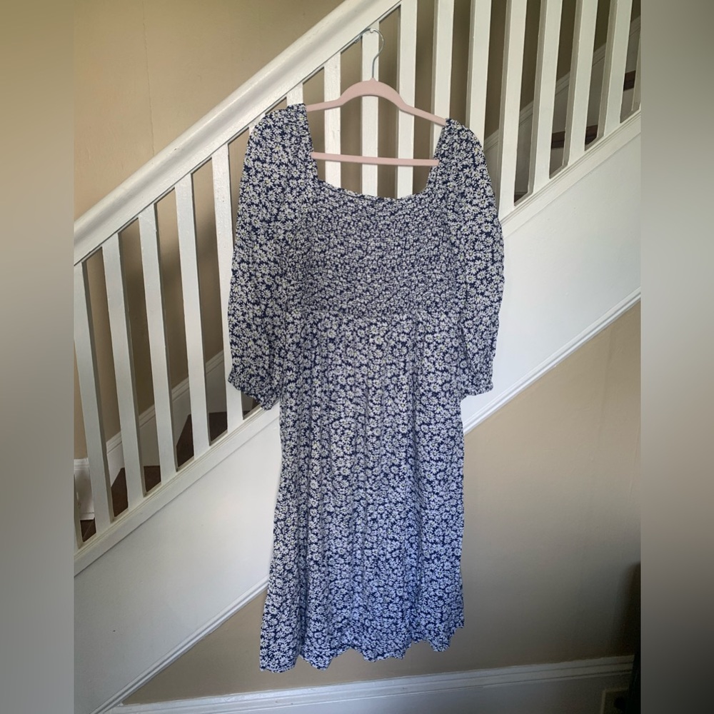 Ruched balloon sleeve midi dress with pockets from J.Crew Factory